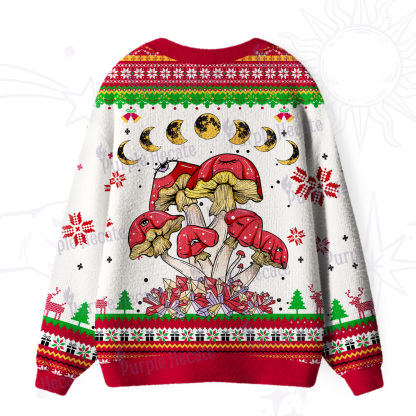 Purplehecate Magic Mushroom Ugly Cardigan Sweaters