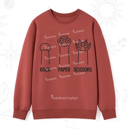Purplehecate Rock Paper Scissors Cat Paw Edition Sweatshirt