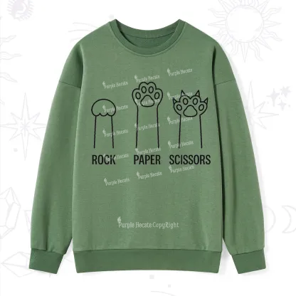 Purplehecate Rock Paper Scissors Cat Paw Edition Sweatshirt