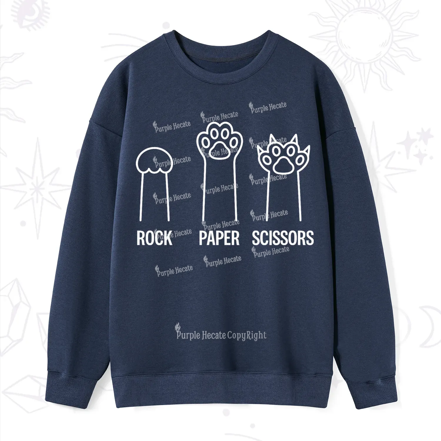 Purplehecate Rock Paper Scissors Cat Paw Edition Sweatshirt
