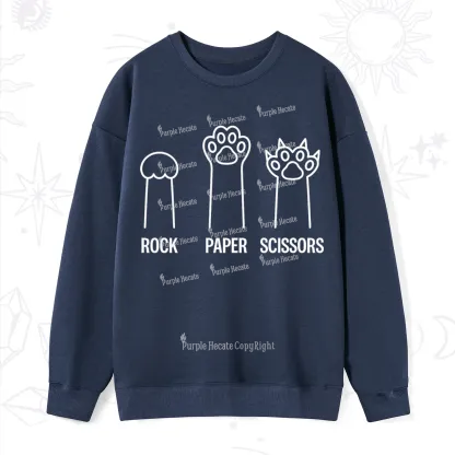 Purplehecate Rock Paper Scissors Cat Paw Edition Sweatshirt