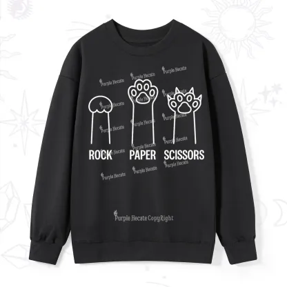 Purplehecate Rock Paper Scissors Cat Paw Edition Sweatshirt