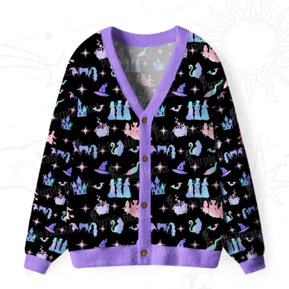 Purplehecate Spellbound Sisters Ugly Cardigan Sweaters