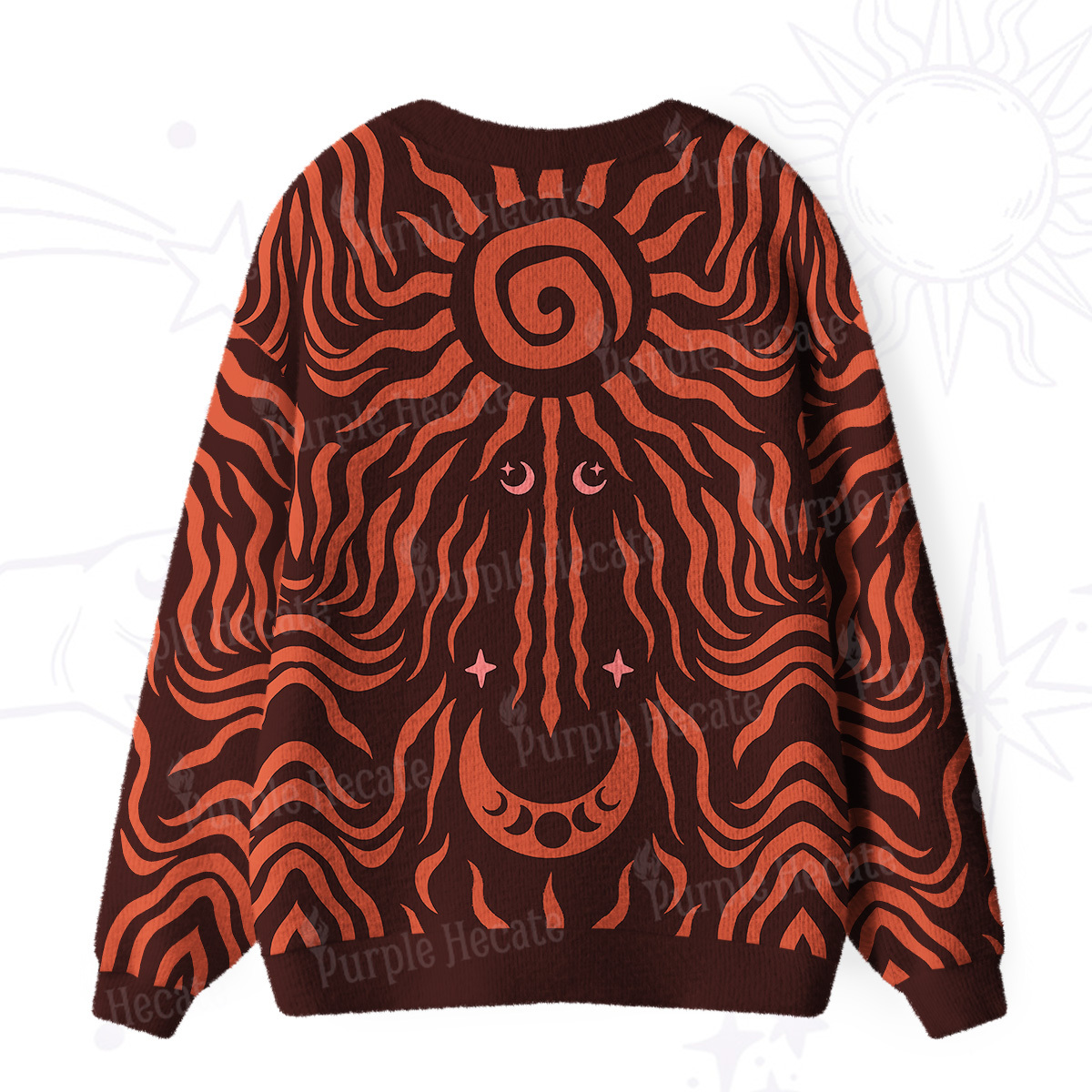 Purplehecate Solar Ritual Ugly Cardigan Sweaters