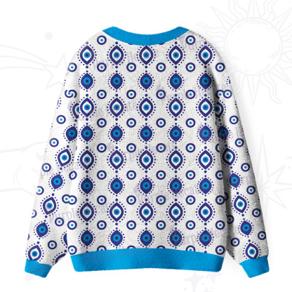 Purplehecate Evil Eye Protection Ugly Cardigan Sweaters