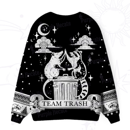 Purplehecate The Team Trash Raccoon Tarot Ugly Cardigan Sweaters