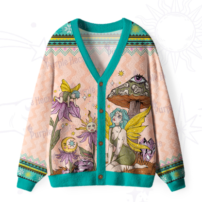 Purplehecate Stay Curious Ugly Cardigan Sweaters