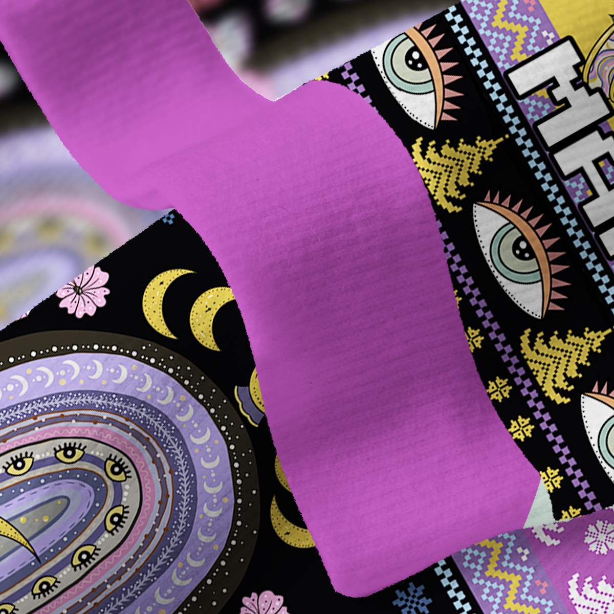 Purplehecate Gothic Mama Rainbow Fuzzy Ugly Christmas Sweatshirt