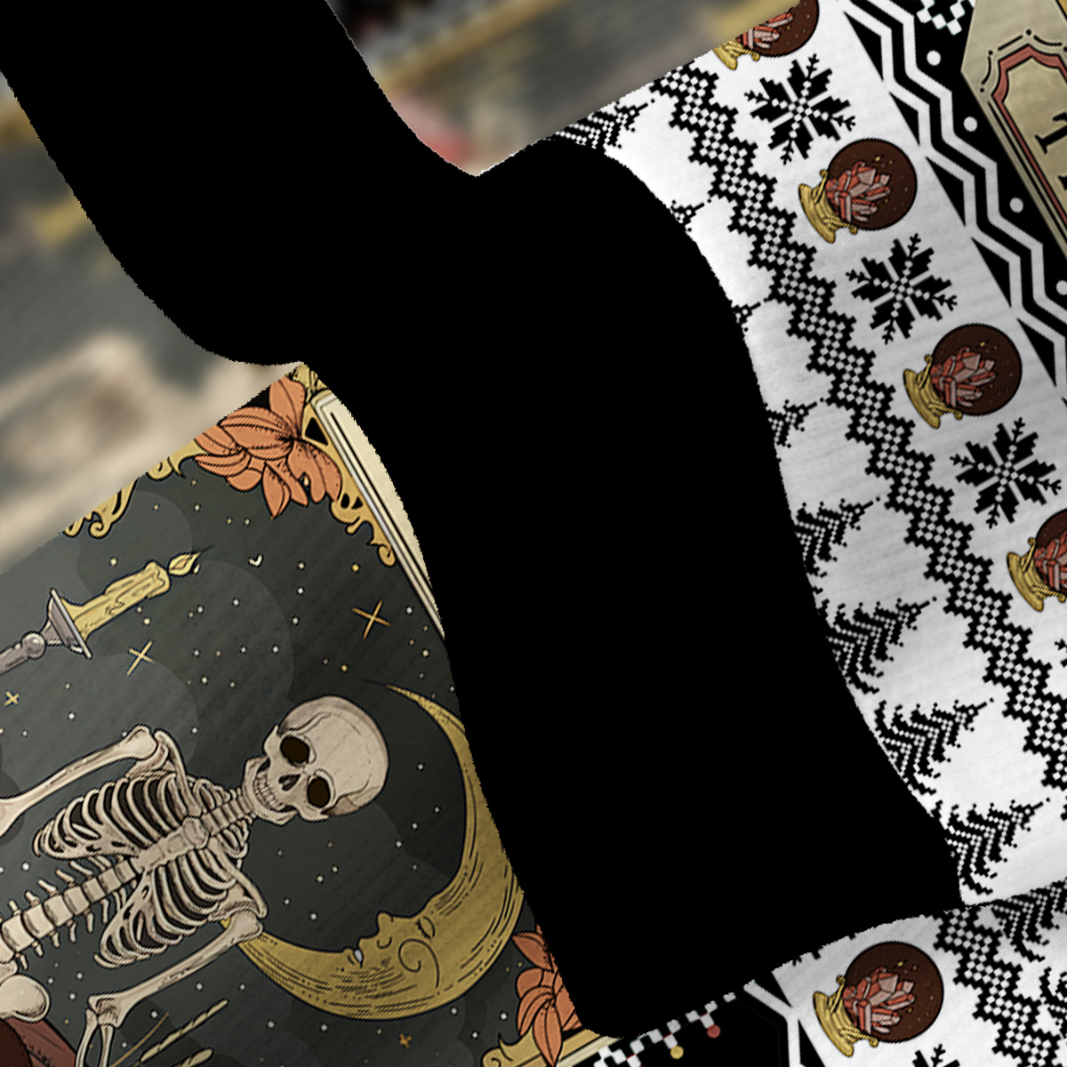 Purplehecate The Reader Tarot Fuzzy Ugly Christmas Sweatshirt