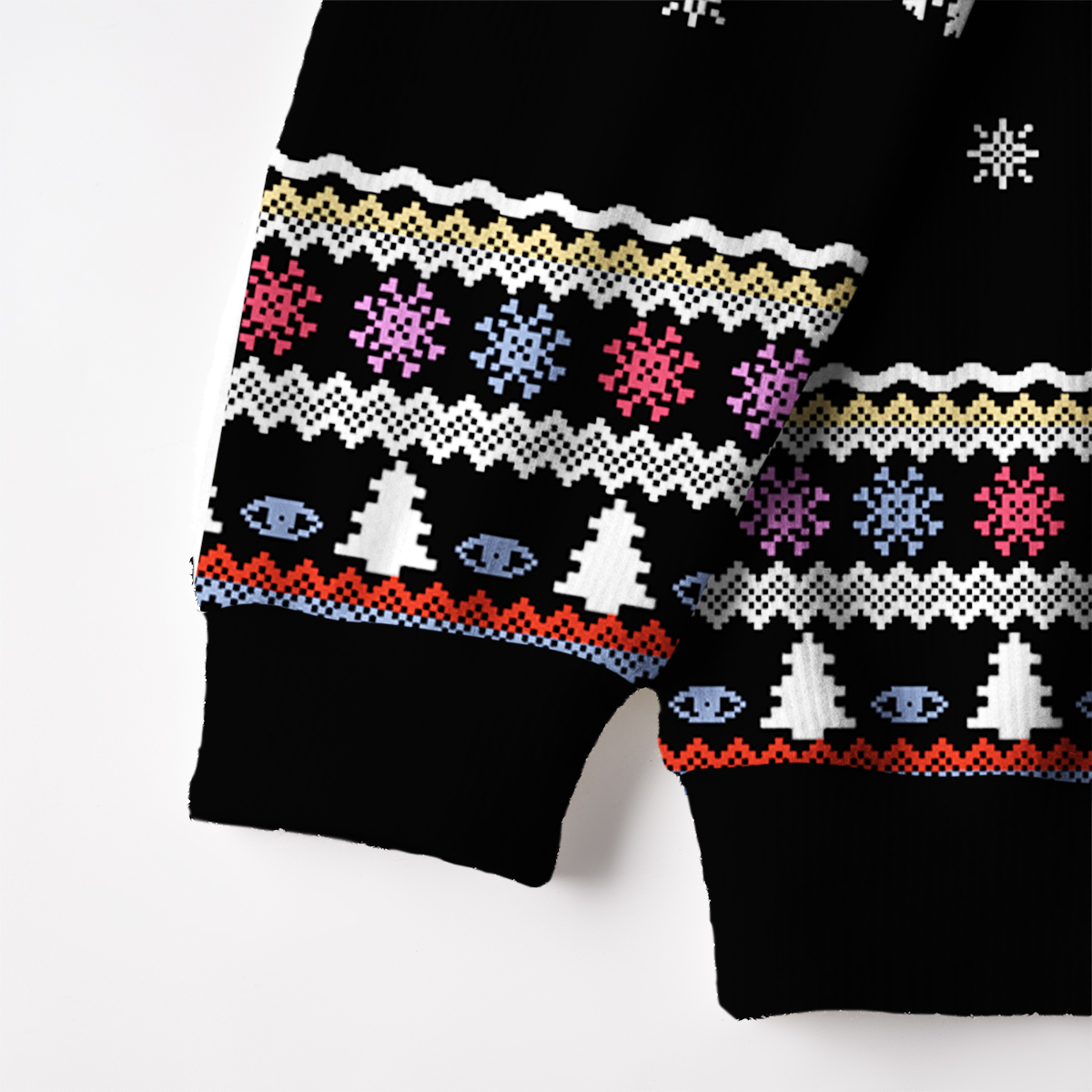 Purplehecate Snake And Moon Phase Fuzzy Ugly Christmas Sweatshirt