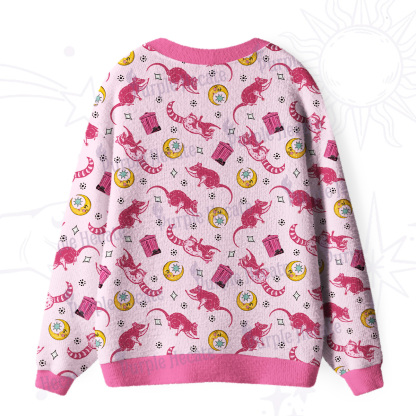 Purplehecate Midnight Raccoon Bandits Ugly Cardigan Sweaters