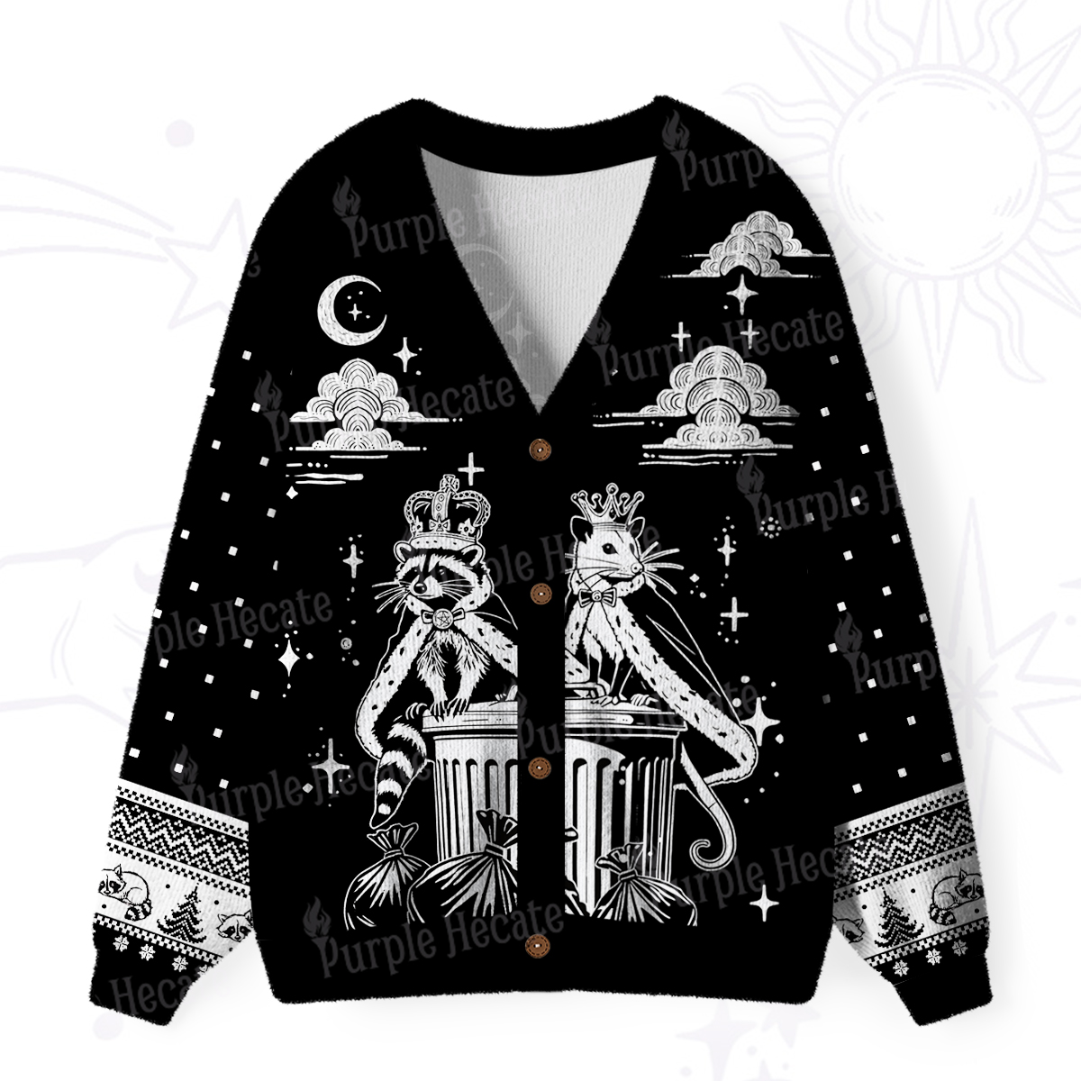Purplehecate The Team Trash Kingdom Ugly Cardigan Sweaters