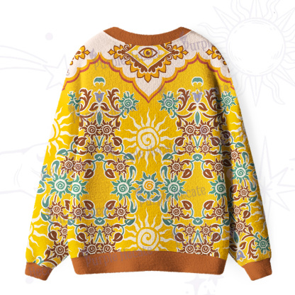 Purplehecate Solar Whispers Witch Ugly Cardigan Sweaters