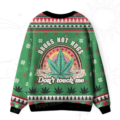 Purplehecate Drugs Not Hugs Ugly Cardigan Sweaters