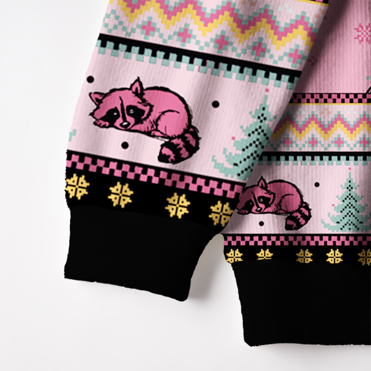 Purplehecate The Team Trash Opossum Fuzzy Ugly Christmas Sweatshirt