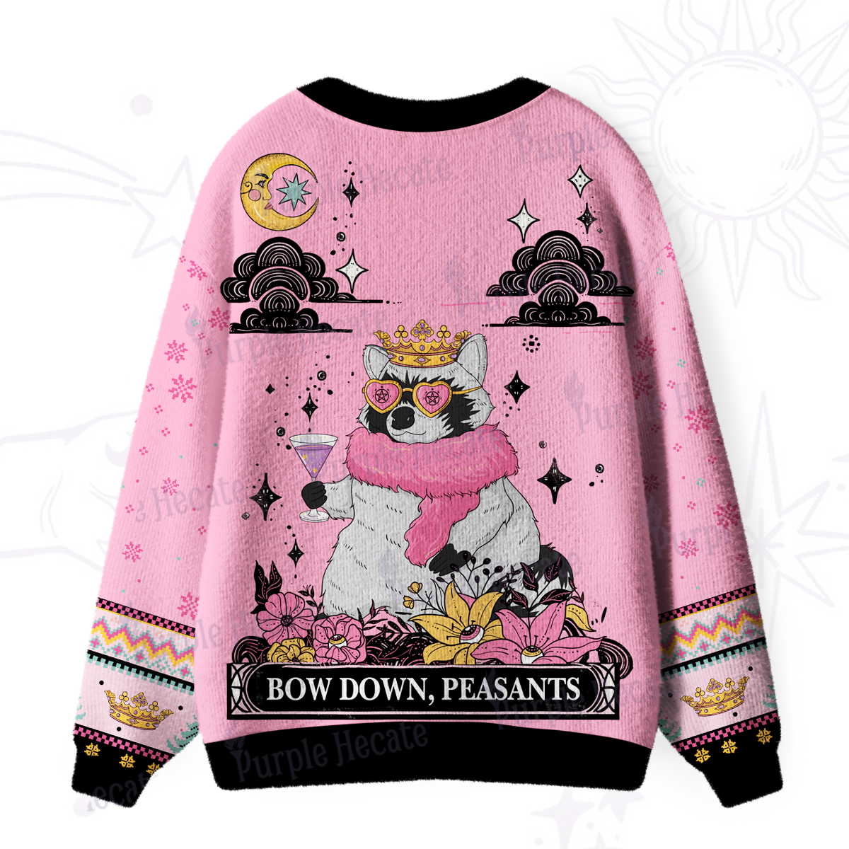 Purplehecate The Thirty Flirty Thriving Oracle Card Ugly Cardigan Sweaters