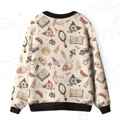 Purplehecate Witchcraft Study Ugly Cardigan Sweaters