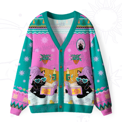 Purplehecate The Reader Cat Tarot  Ugly Cardigan Sweaters
