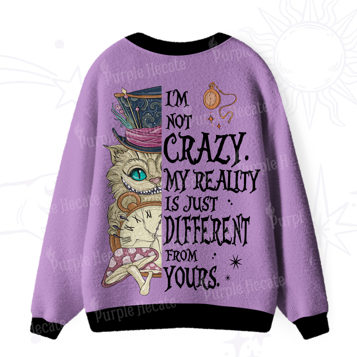 Purplehecate I'm Not Crazy My Reality Is Just Different From Ugly Cardigan Sweaters