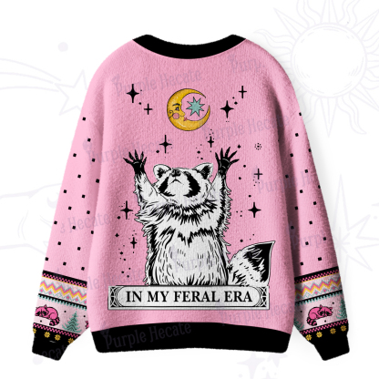 Purplehecate In My Feral Era Raccoon Ugly Cardigan Sweaters