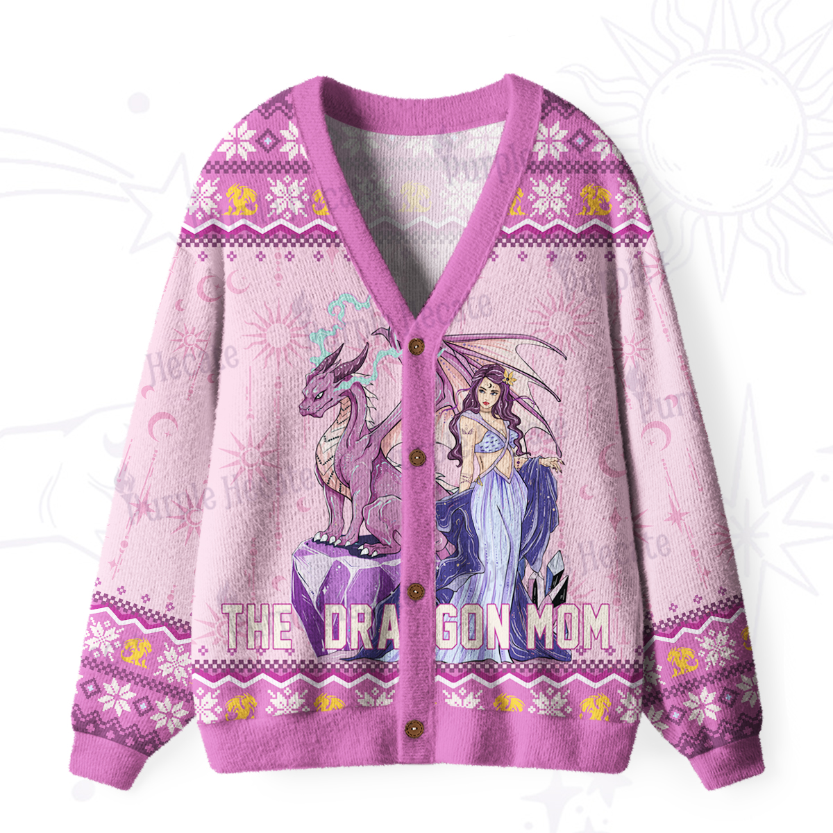 Purplehecate The Dragon Tarot Ugly Cardigan Sweaters