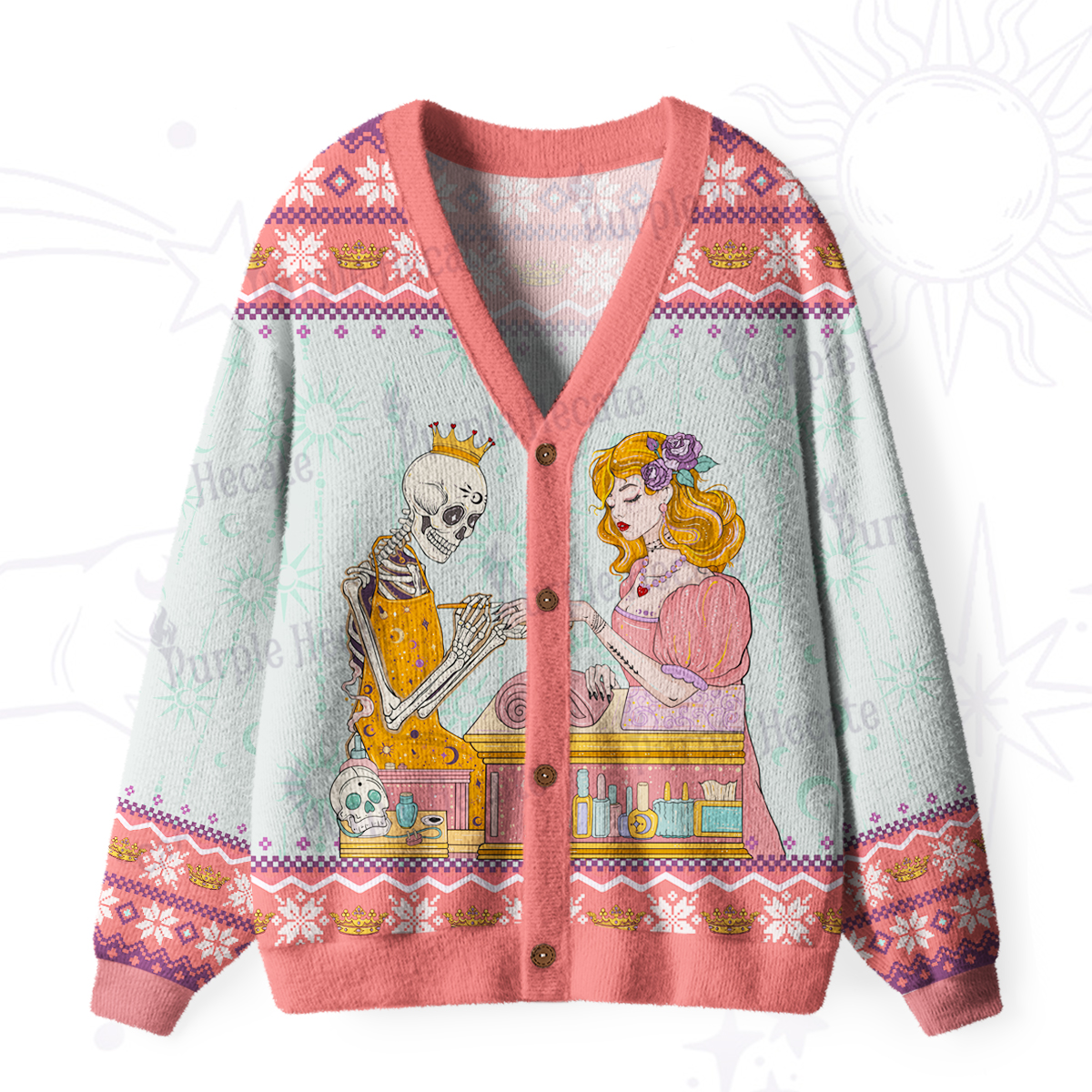 Purplehecate The Nail Tech Life Tarot Ugly Cardigan Sweaters
