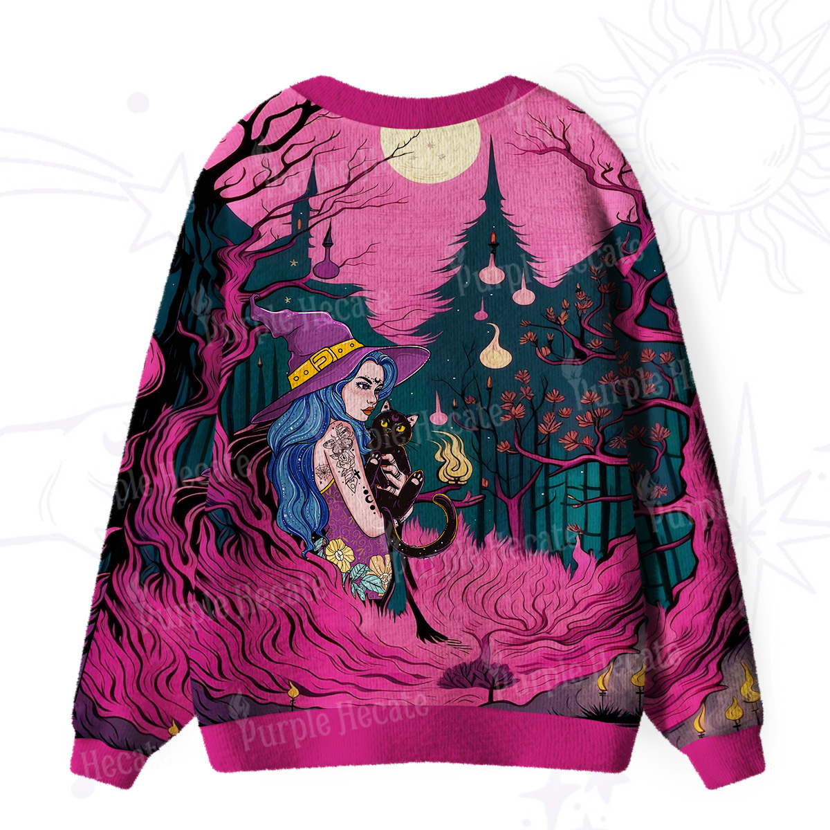 Purplehecate The Witch and Her Familia Ugly Cardigan Sweaters