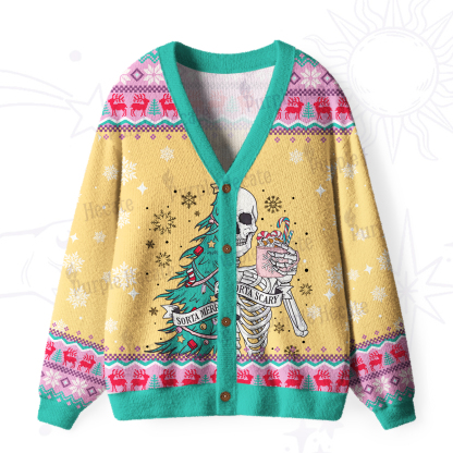 Purplehecate Sorta Merry Sorta Scary Christmas Ugly Cardigan Sweaters