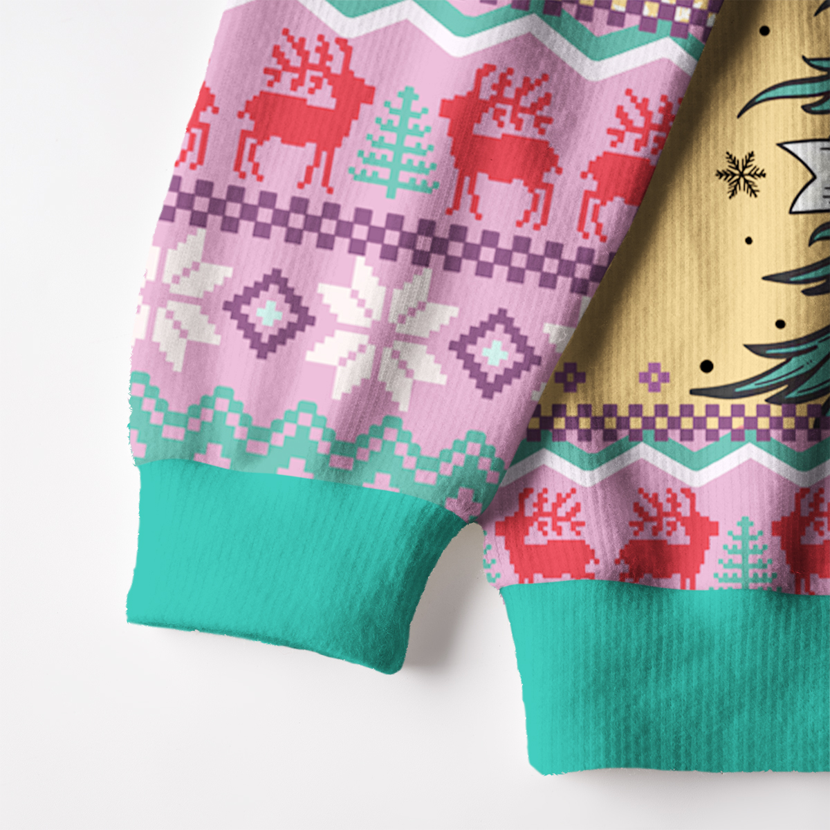 Purplehecate Sorta Merry Sorta Scary Christmas Ugly Cardigan Sweaters