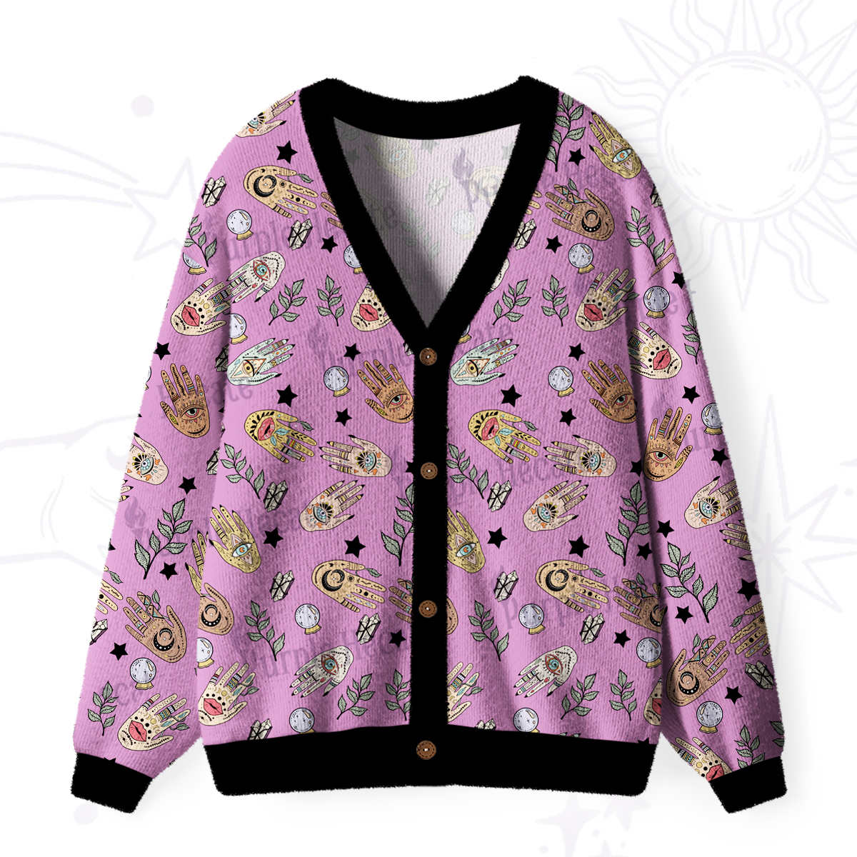 Purplehecate Helping Hands Ugly Cardigan Sweaters