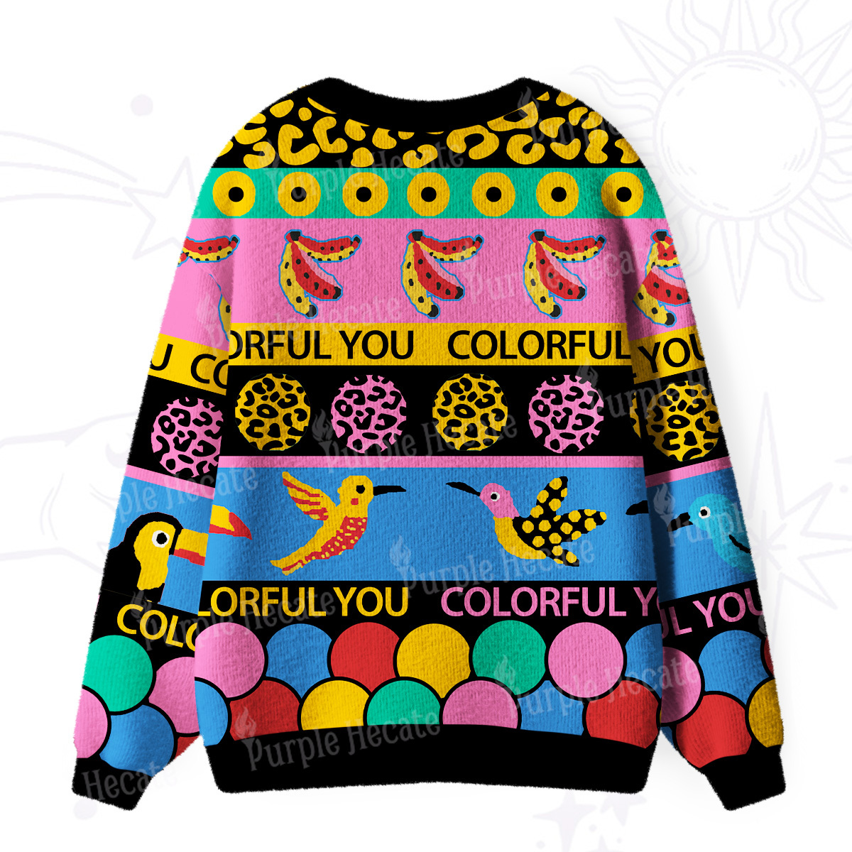 [Copy]Purplehecate Enchanted Mushroom Eye Blossom Ugly Cardigan Sweaters