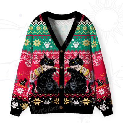 Purplehecate Feral Cat Ugly Cardigan Sweaters