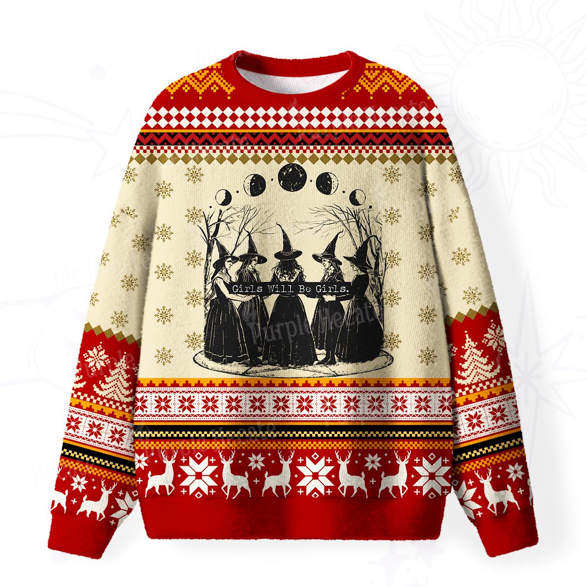 Purplehecate Support Your Local Coven Ugly Christmas Sweatshirts