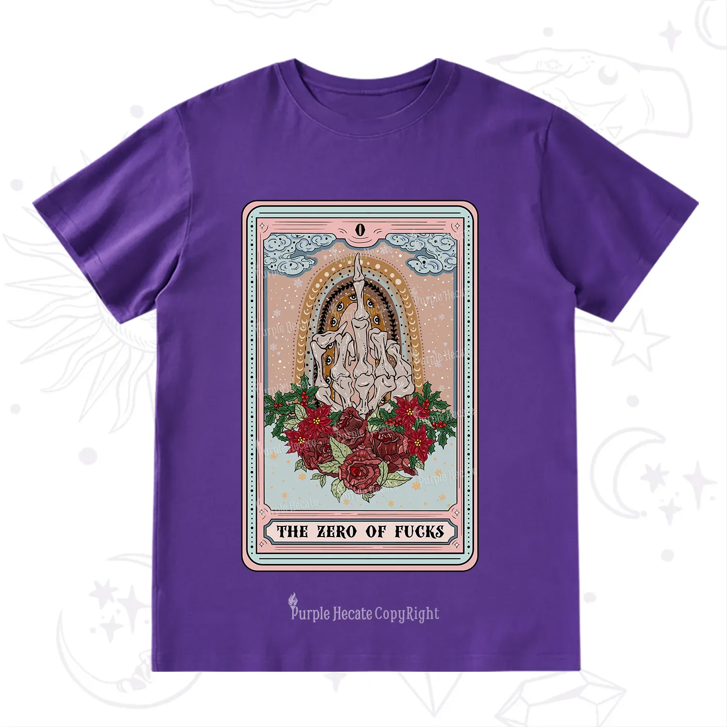 Purplehecate The Zero Of Fucks Tarot Christmas T-Shirt