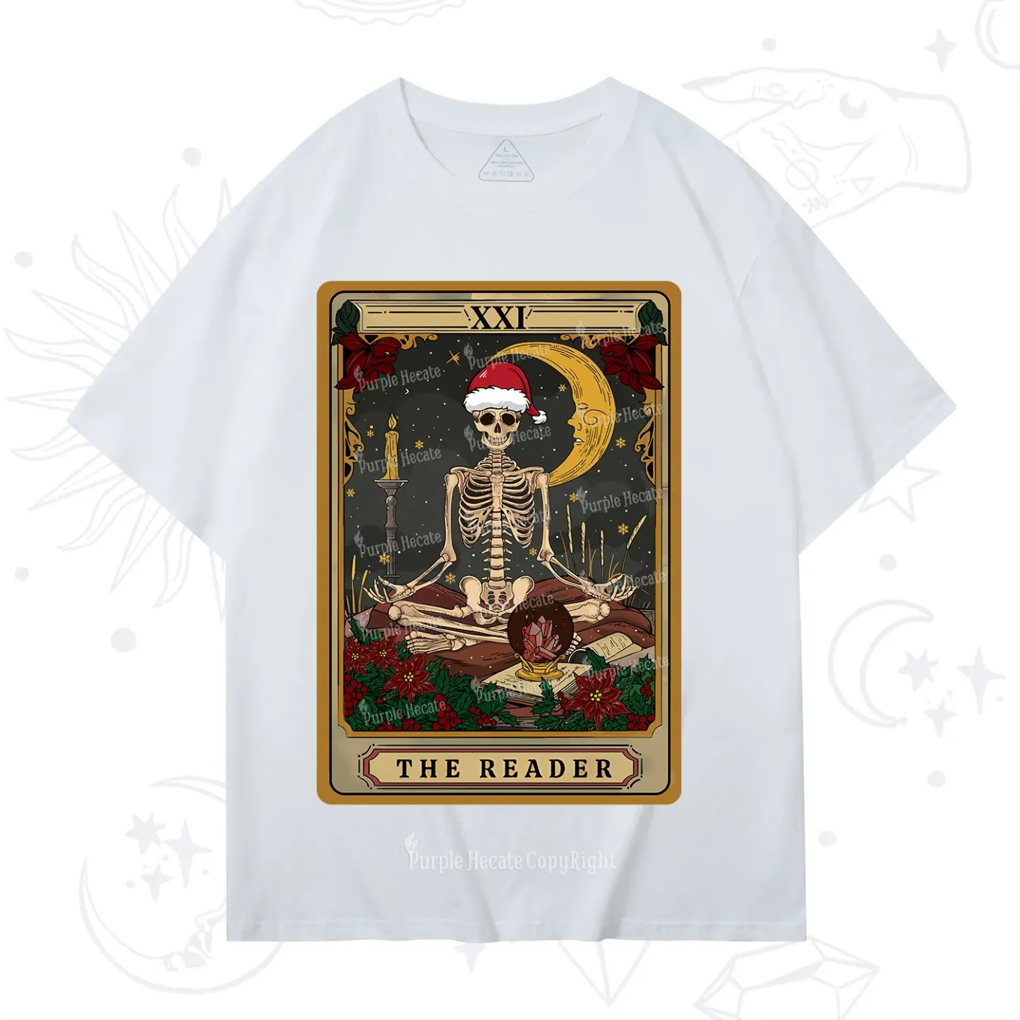 Purplehecate The Reader Tarot Christmas T-Shirt