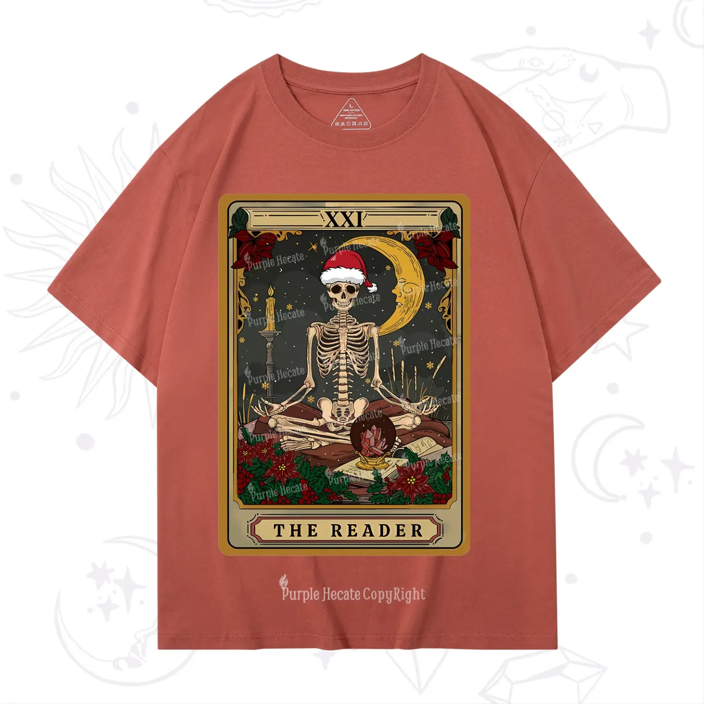 Purplehecate The Reader Tarot Christmas T-Shirt