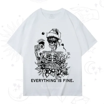 Purplehecate Everything Is Fine Christmas T-Shirt