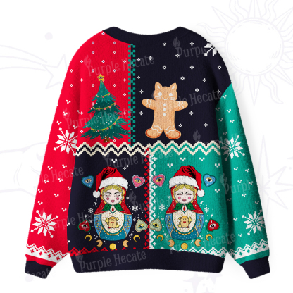 Purplehecate Nesting Doll Ugly Cardigan Sweaters