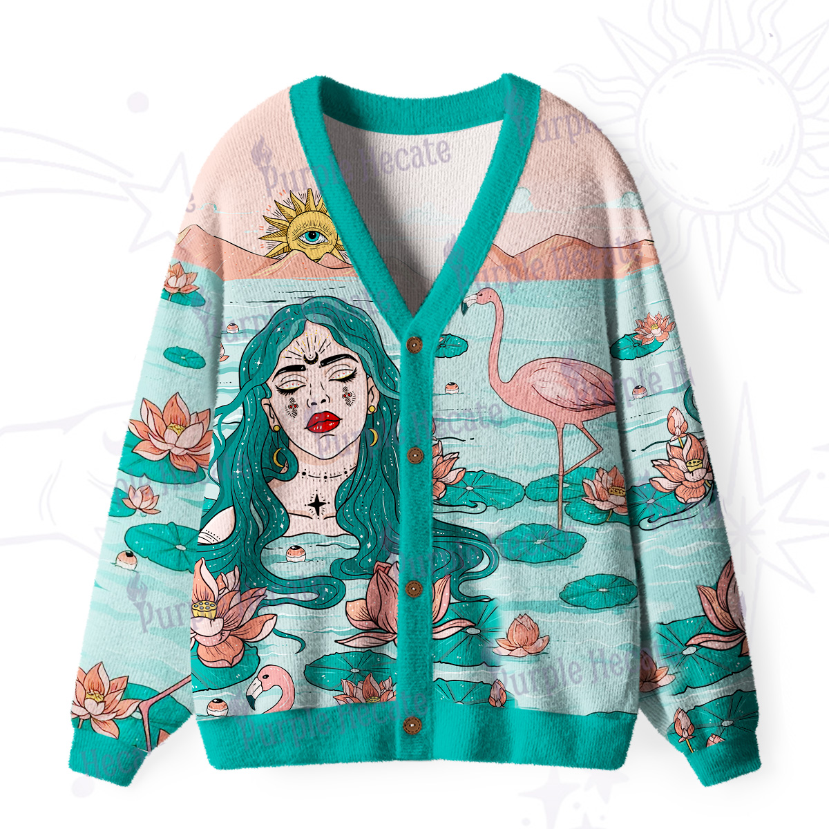 Purplehecate The Garden of Mystics Ugly Cardigan Sweaters