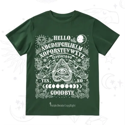 Purplehecate Hello Goodbye Witch Ouija Board Christmas T-Shirt
