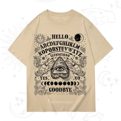 Purplehecate Hello Goodbye Witch Ouija Board Christmas T-Shirt