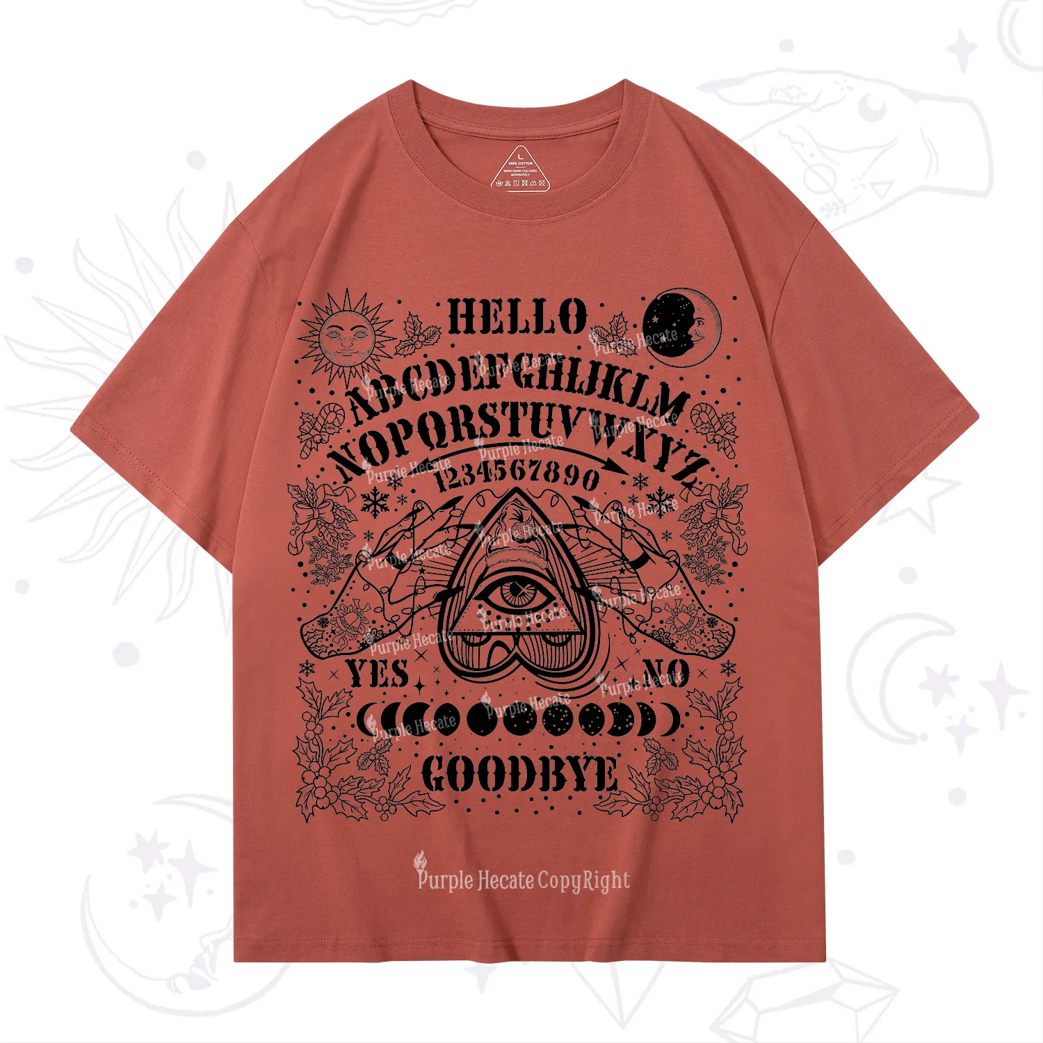 Purplehecate Hello Goodbye Witch Ouija Board Christmas T-Shirt