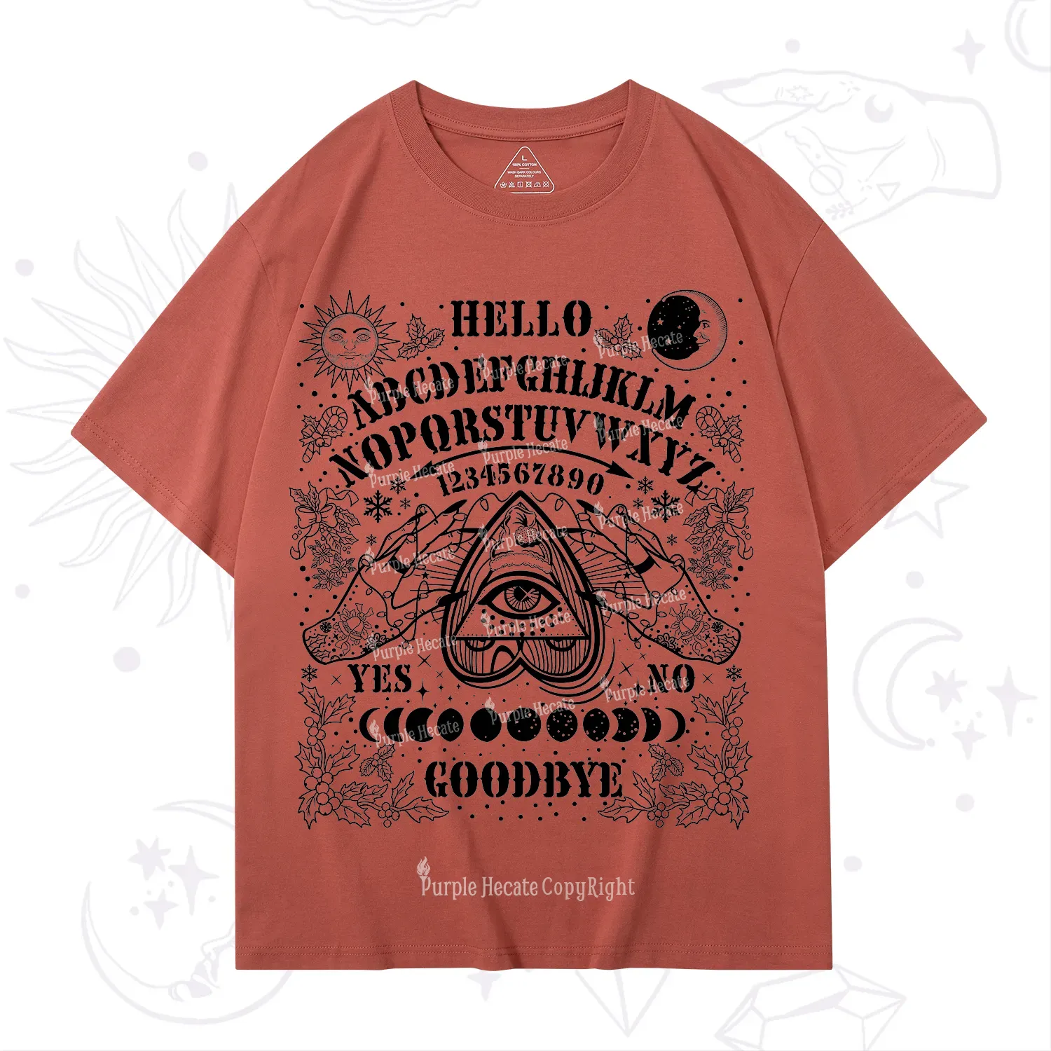 Purplehecate Hello Goodbye Witch Ouija Board Christmas T-Shirt