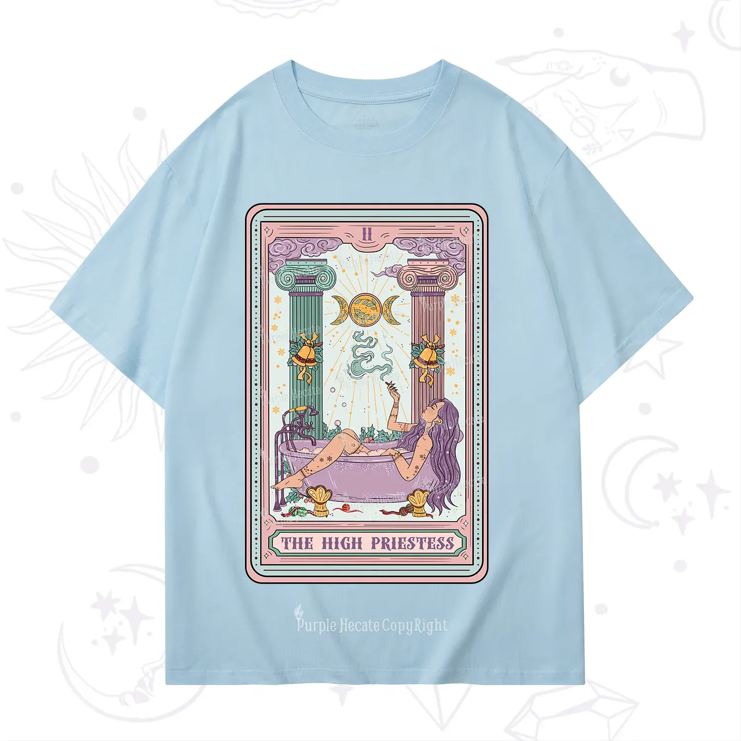 Purplehecate The High Priestess Tarot Christmas T-Shirt