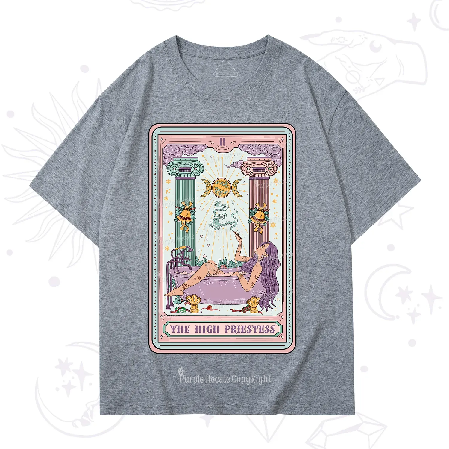 Purplehecate The High Priestess Tarot Christmas T-Shirt