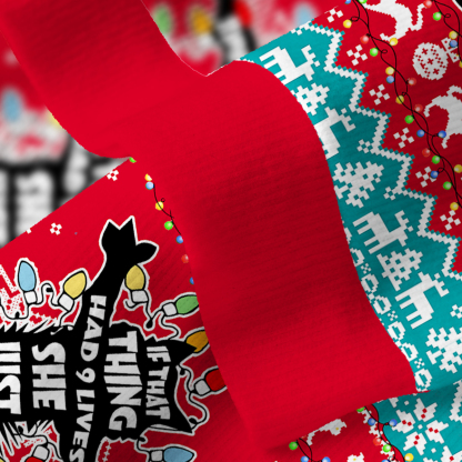 Purplehecate Nine Lives Gone Wrong Fuzzy Ugly Christmas Sweatshirt