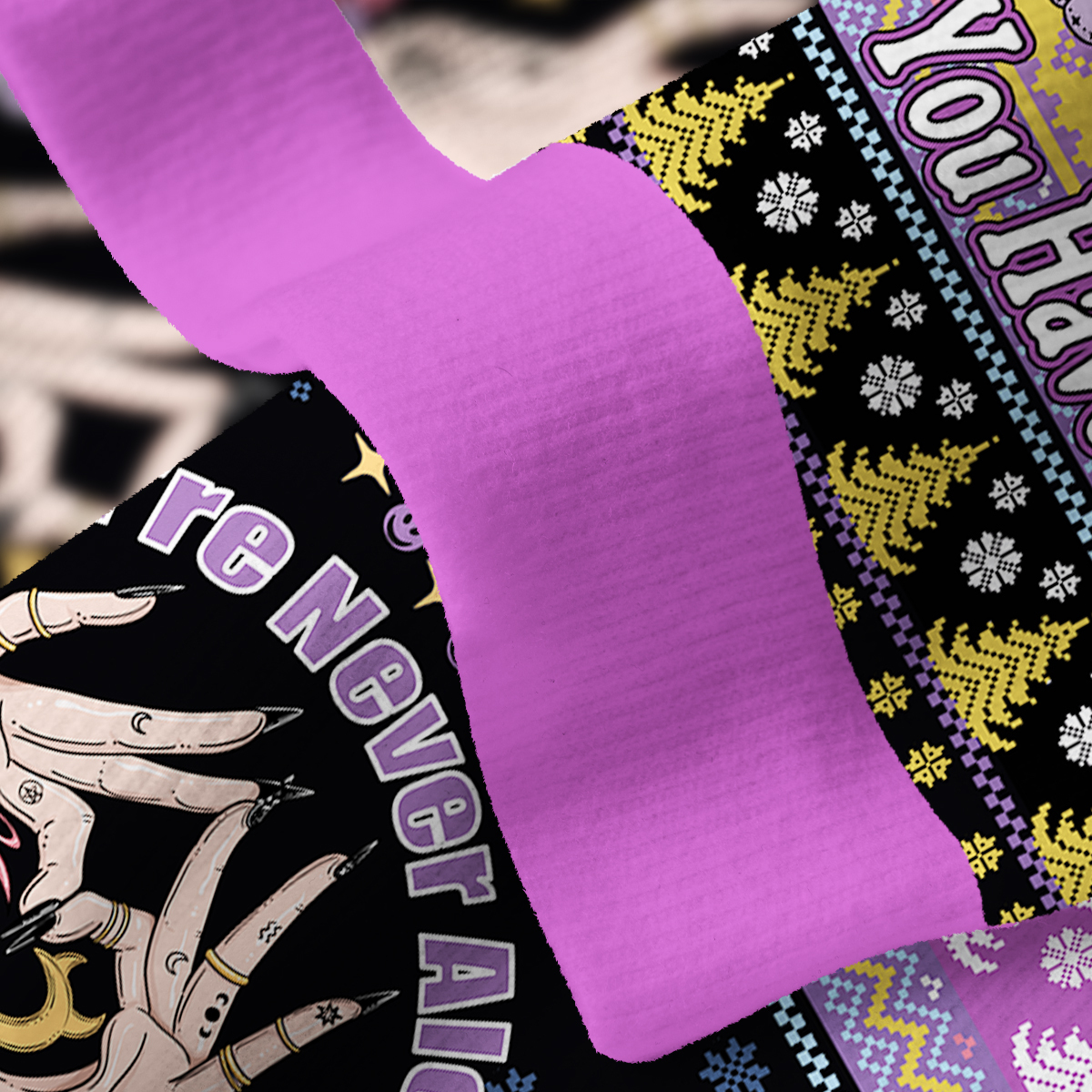 Purplehecate You're Never Alone If You Have Demons Fuzzy Ugly Christmas Sweatshirt