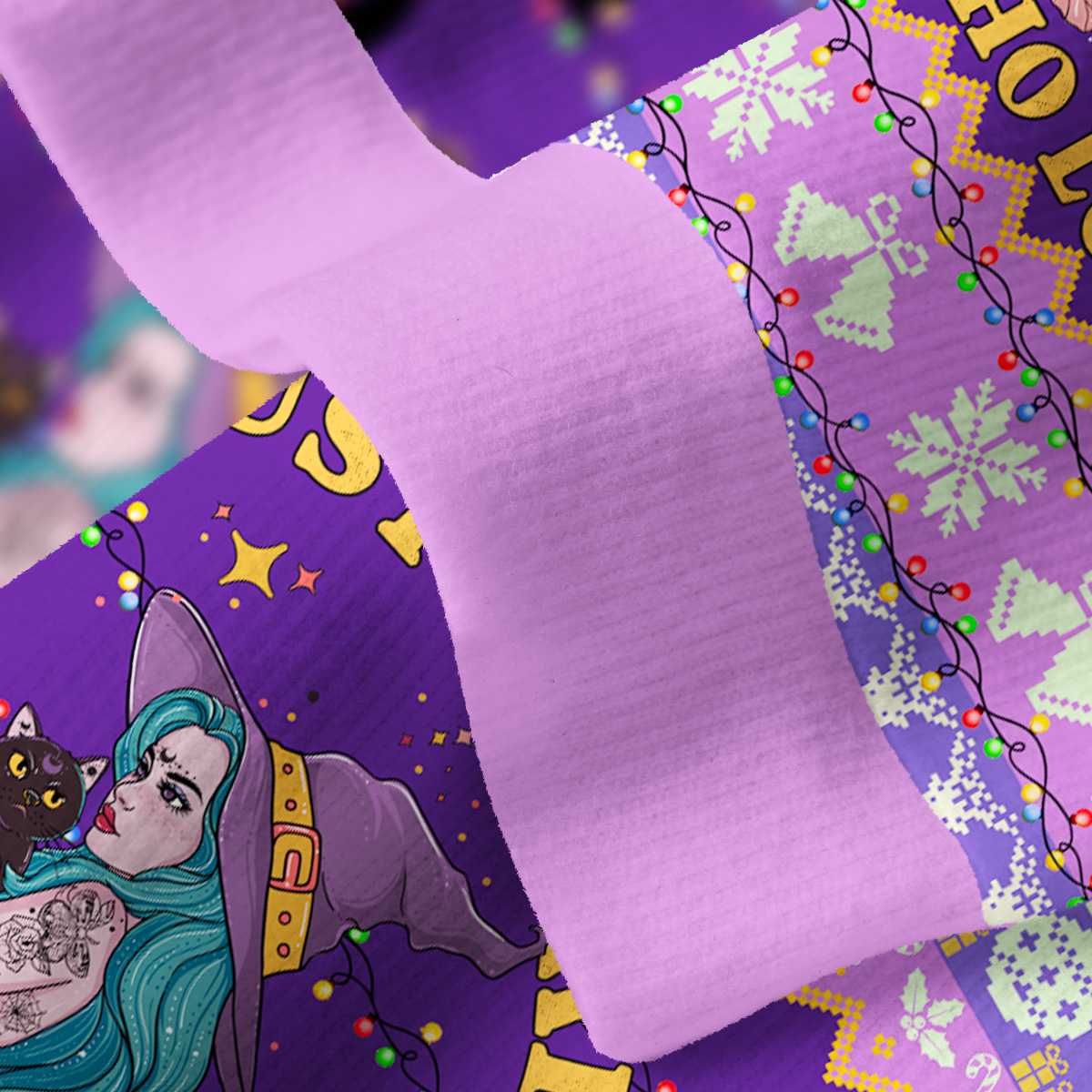 Purplehecate Just A Girl Who Loves Cats Fuzzy Ugly Christmas Sweatshirt