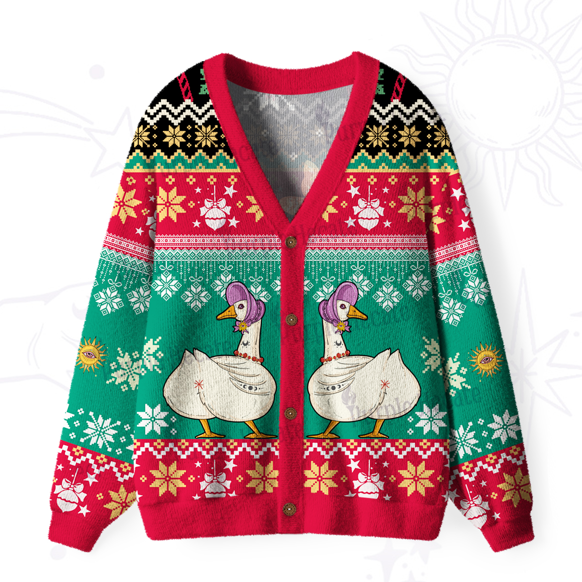 Purplehecate The Silly Goose Tarot Card Ugly Cardigan Sweaters