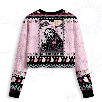 Purplehecate The Killer Call Crop Fuzzy Ugly Sweatshirt